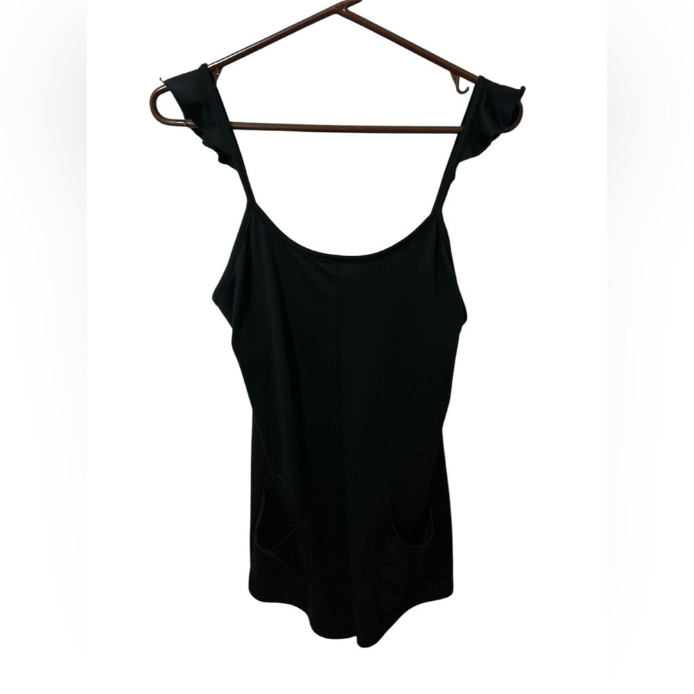 Black Ruffle Sleeve Romper Size Small Lightweight Summer Women’s